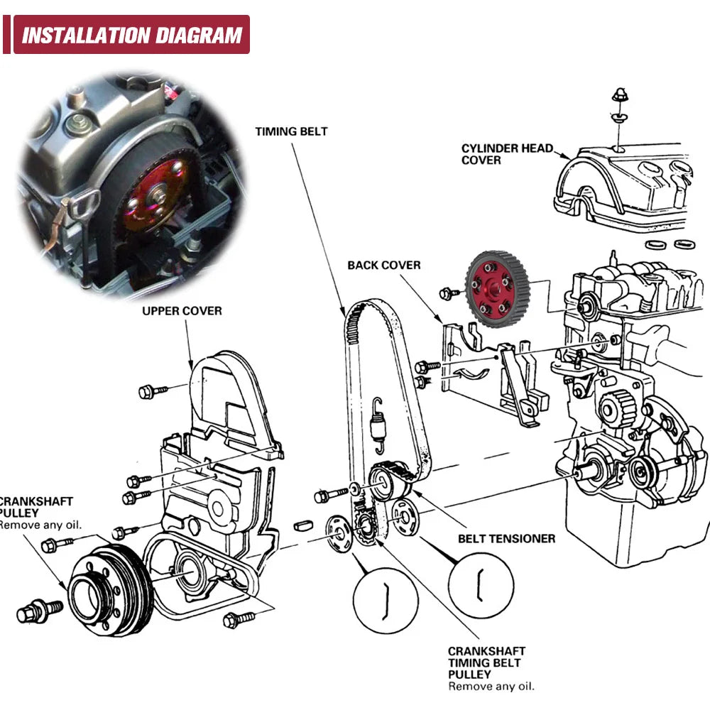 Polia Ajustável Honda Civic SOHC D15/D16 Sade