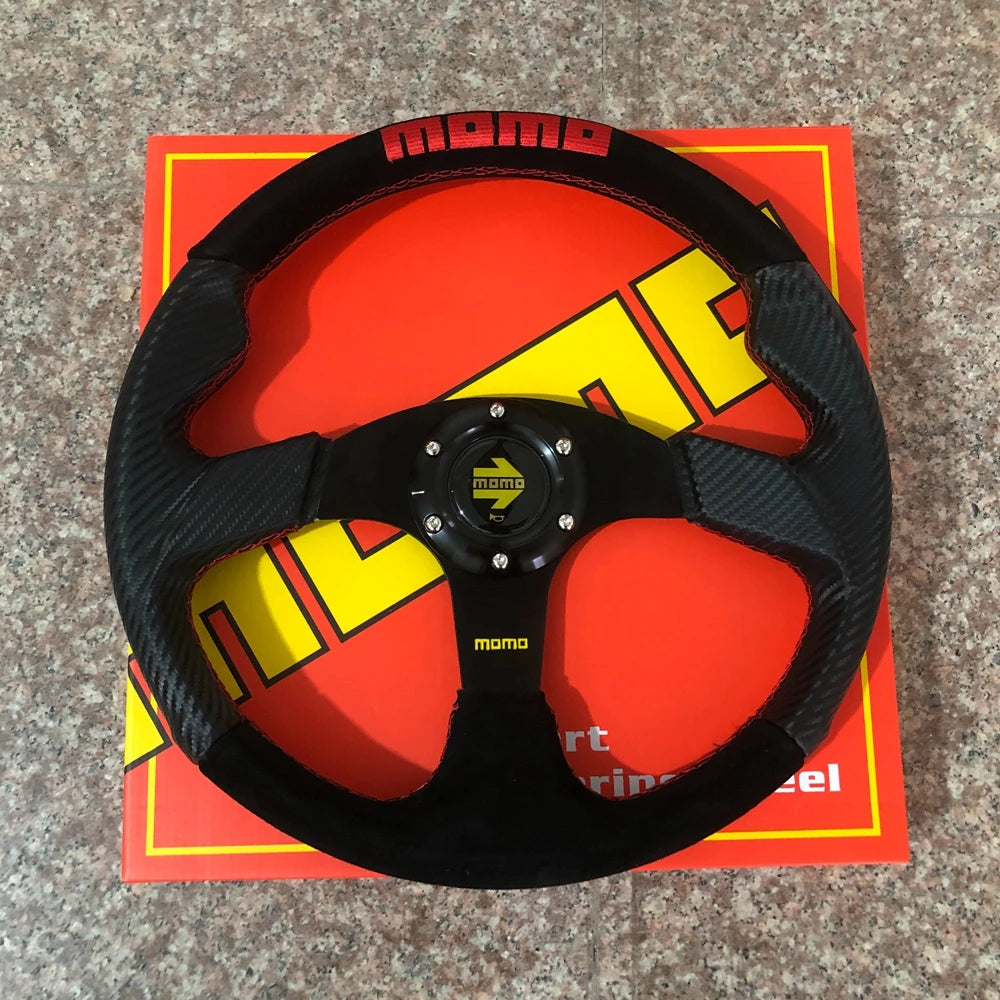 Volante Momo Rally Suede Carbon